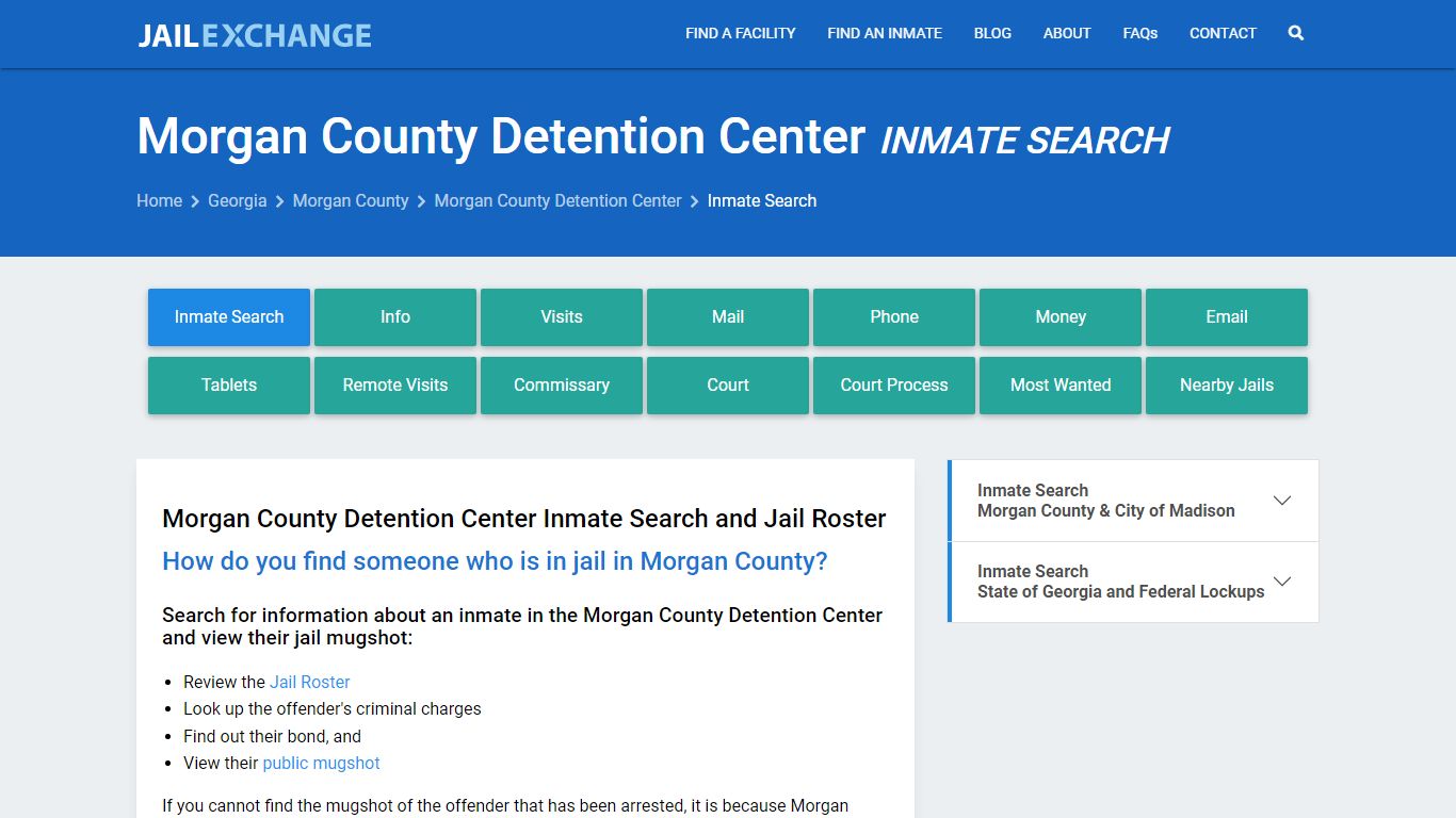 Morgan County Detention Center Inmate Search - Jail Exchange