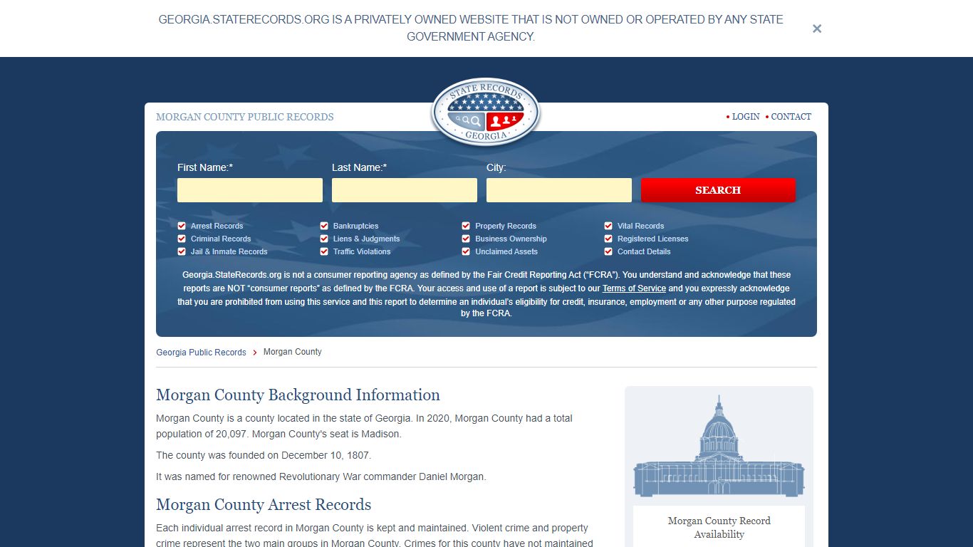 Morgan County Arrest, Court, and Public Records | StateRecords.org